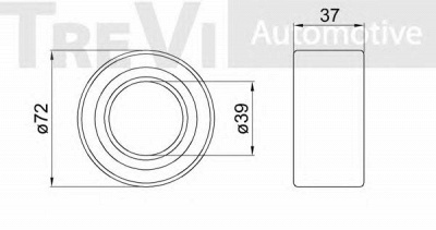 TREVI AUTOMOTIVE wb1723 -  Комплект подшипника ступицы колеса